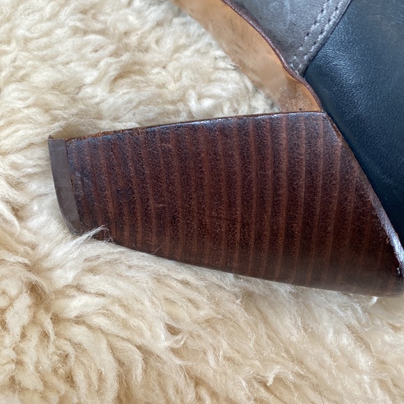 Fossil leather stacked heel shoes size 10 - Picture 4 of 10